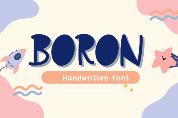 Boron Display Font for Handmade Labels & Greeting Cards