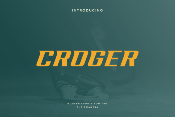 Croger Display Font for Handmade Labels & Sports-Themed Crafts