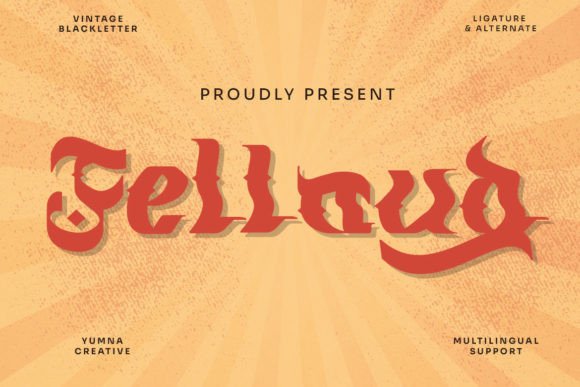 Fellaud: A Vintage Blackletter Display Font That Elevates Real Business Branding