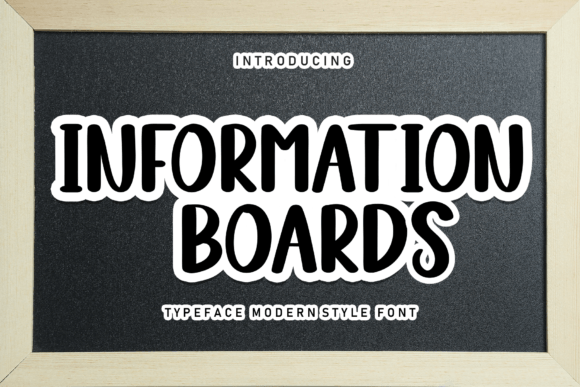 Information Boards: A Friendly Handwritten Display Font for Editorial Design