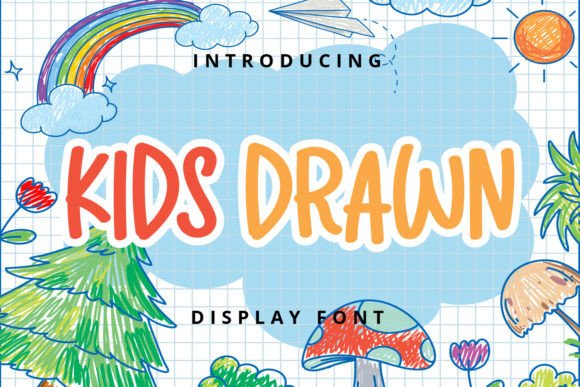 Kids Drawn: A Playful Display Font for Child-Friendly Digital Brands