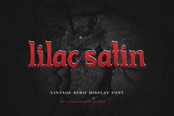 Lilac Satin: A Vintage Serif Display Font with Editorial Warmth
