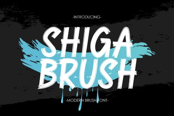 Shiga Brush: A Bold Display Font for Digital Brand Impact