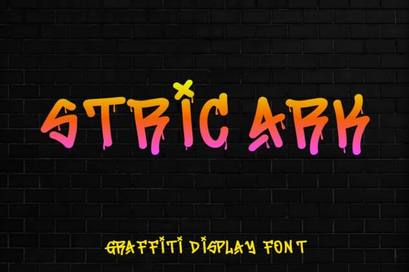 Stric Ark: A Bold Street Art Font for Handmade Labels & Printables
