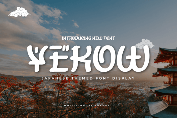 Yekow: A Japanese-Style Display Font That Feels Like Hand-Drawn Ink